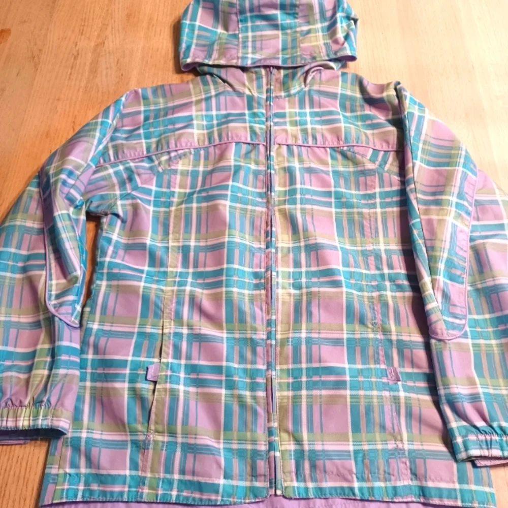 WOMEN'S VINTAGE 90'S BIG CHILL HOODED WINDBREAKER SIZE L 14/16 - Picture 13 of 14